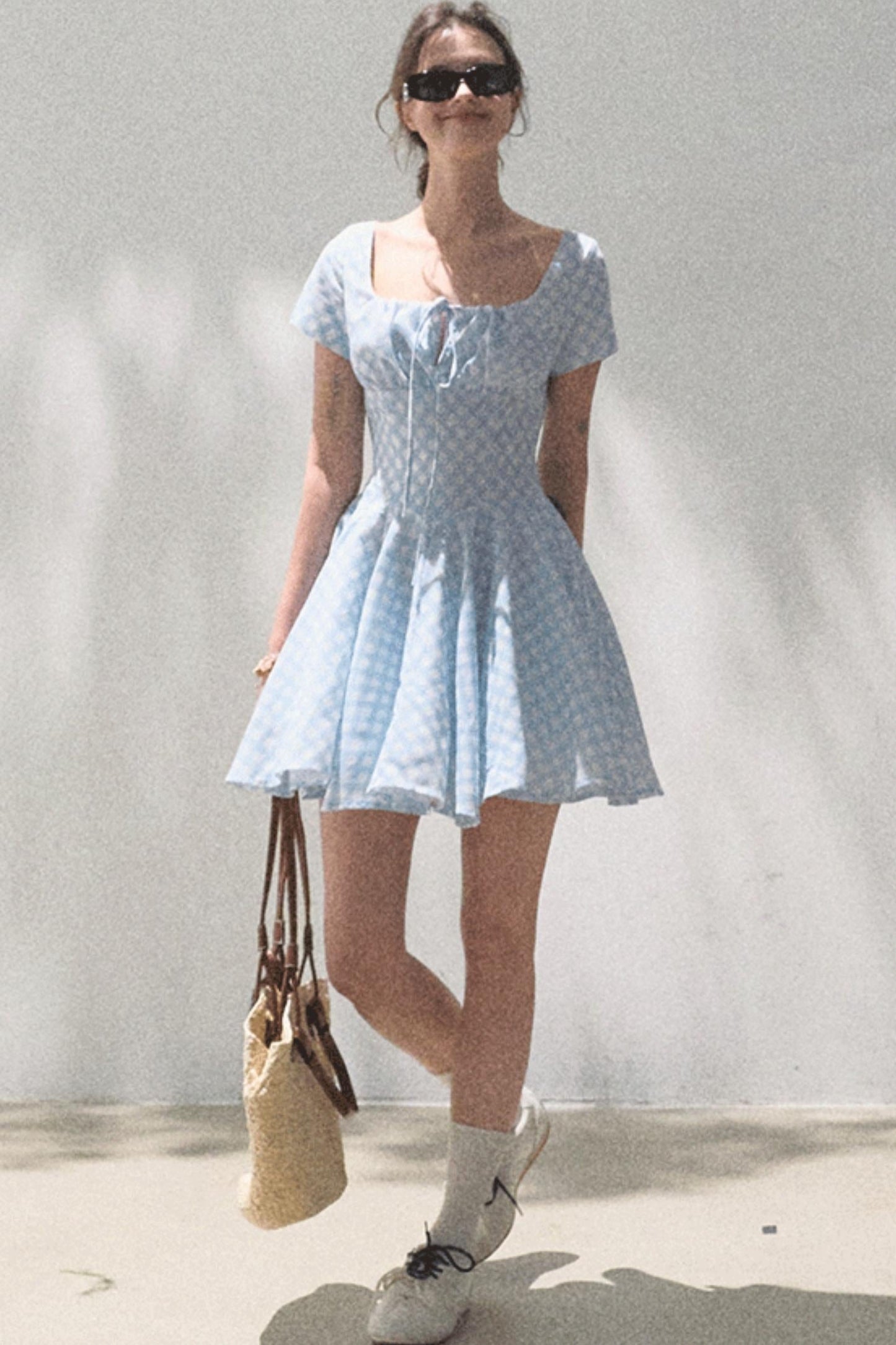 Sweet Bow Tie Mini Dress