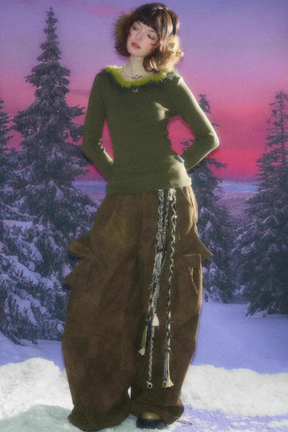 美式复古针织毛衣