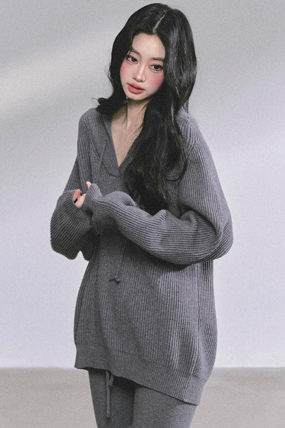 Lazy Style Knitted Suit Set-Up