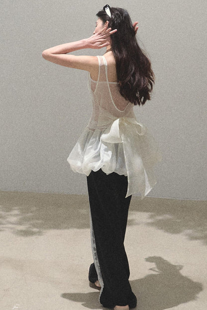 Copper Lace Wide Leg Pants