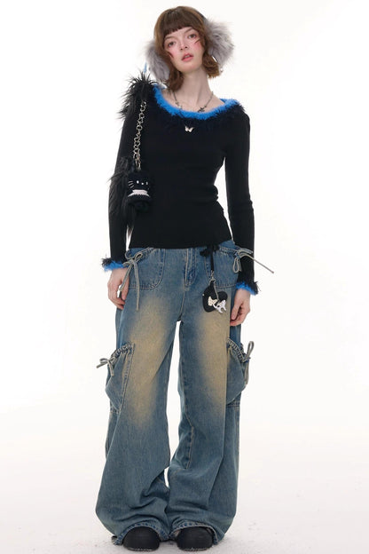 美式复古针织毛衣