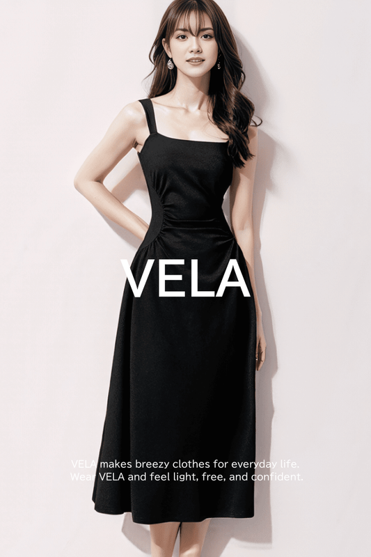 Square Neck Gathered Flare Dress