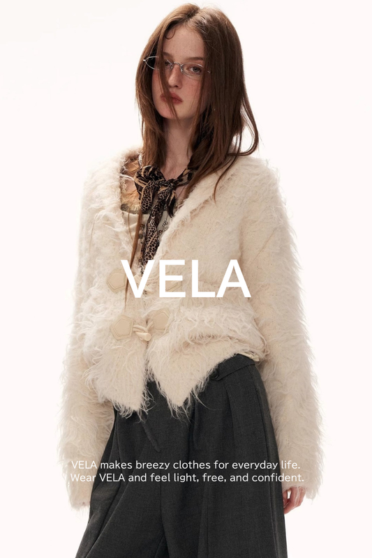 Lapel Yarn Fleece Cardigan