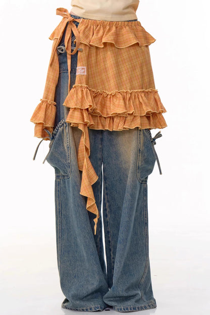 Irregular Pleated Lace Dress