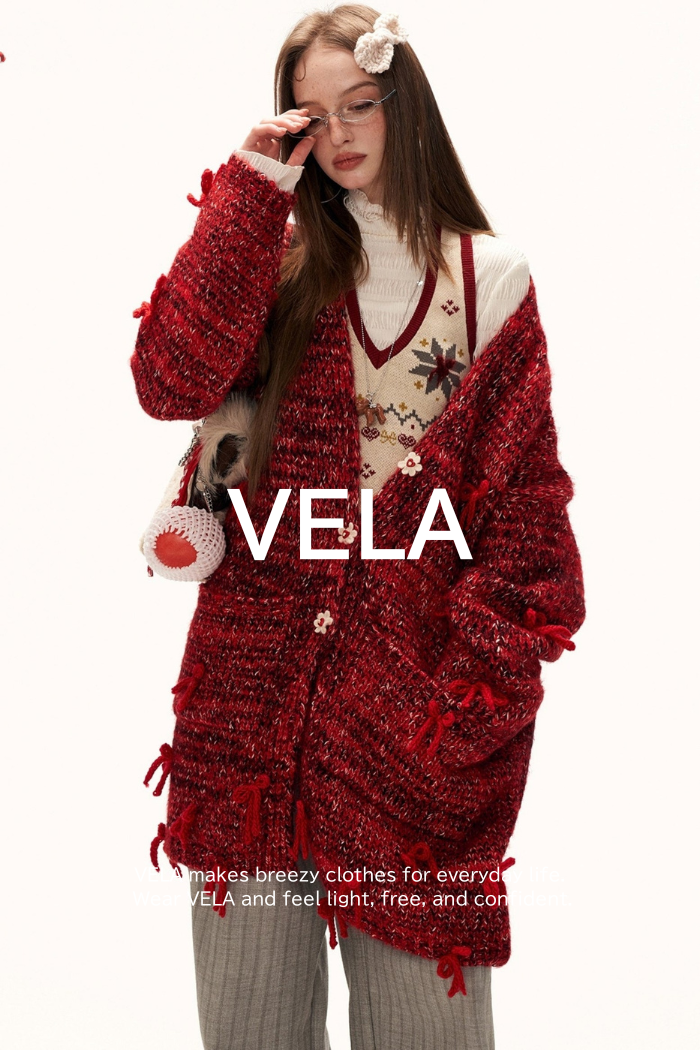 Bow Flower Knit Cardigan