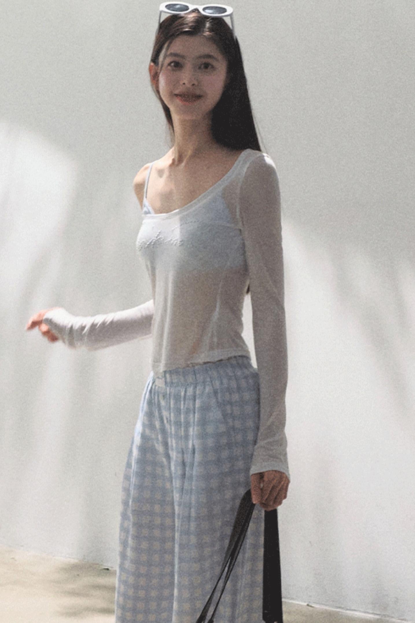 Stretch Chambray Camisole Set