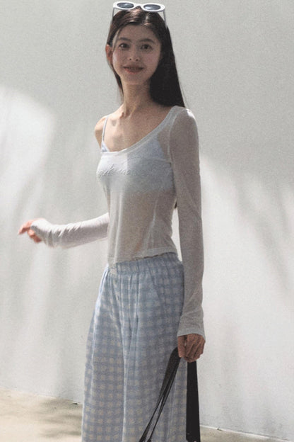 Stretch Chambray Camisole Set