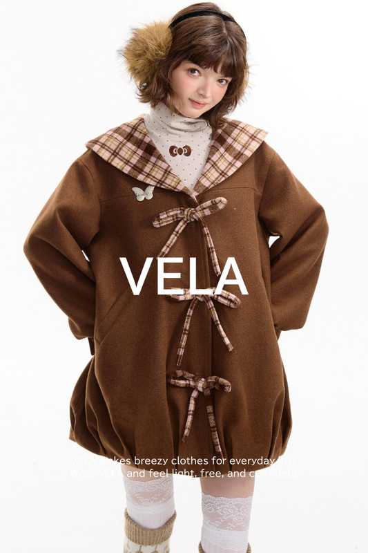 Autumn Doll Brown Woolen Coat