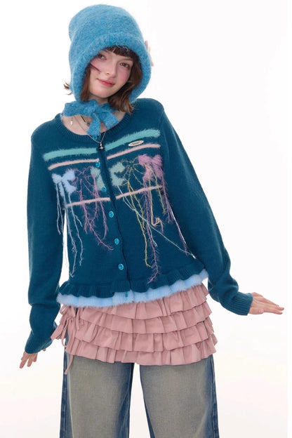 Autumn Silk Bow Cardigan