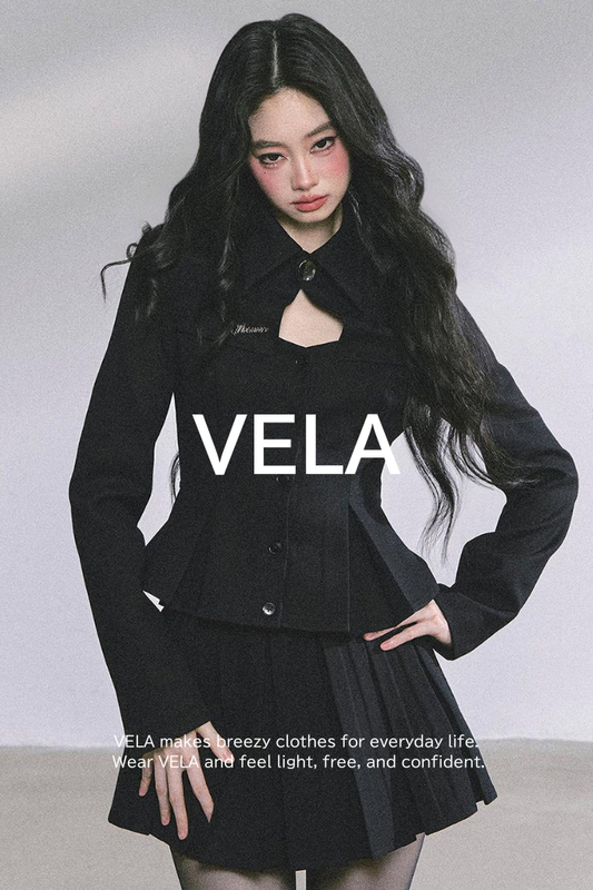 Gatsby Daughter Two-Piece Black Jacket Set-Up