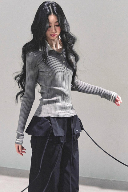 American Knit Polo Sweater