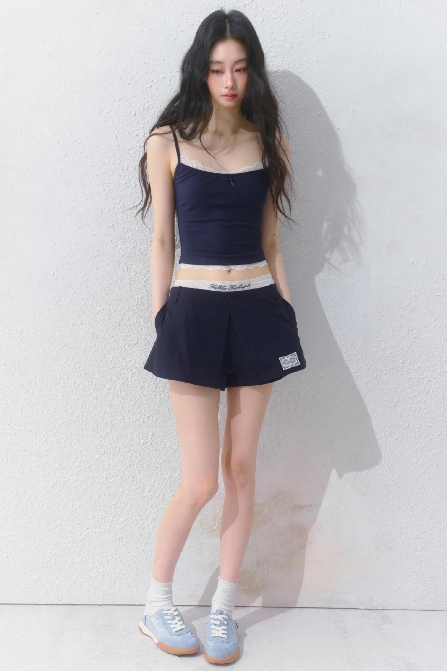 Sporty Strap Knit Top Set-Up