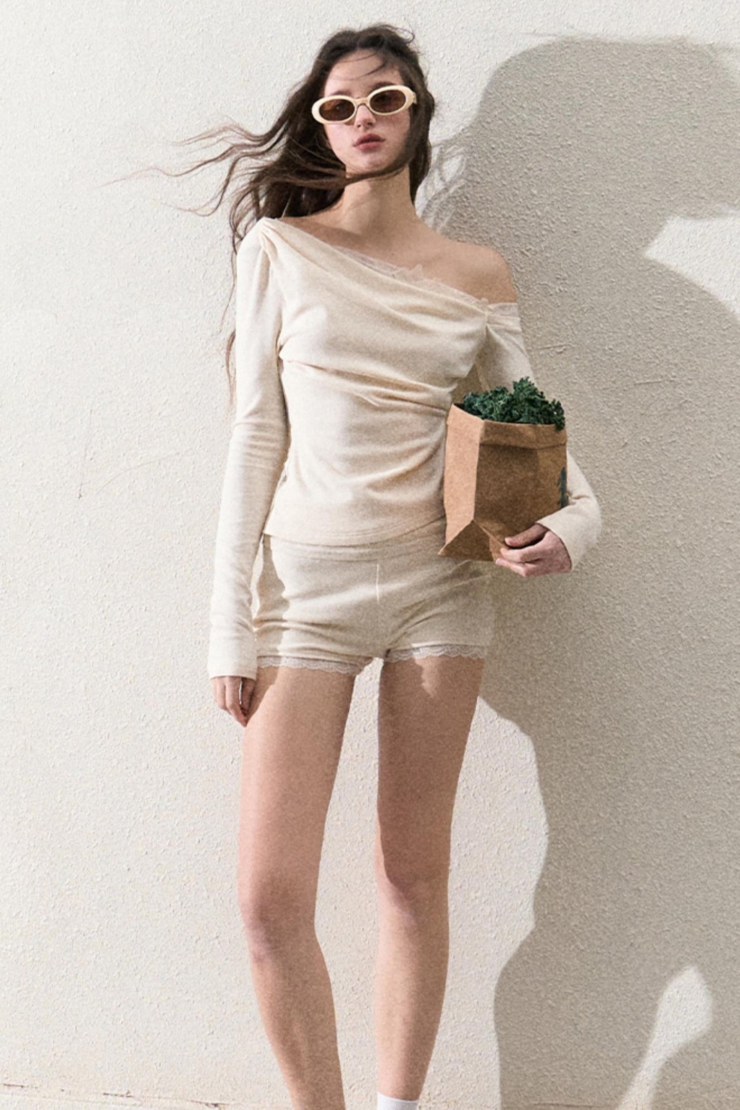 Elegant One-Shoulder Tops Set-Up