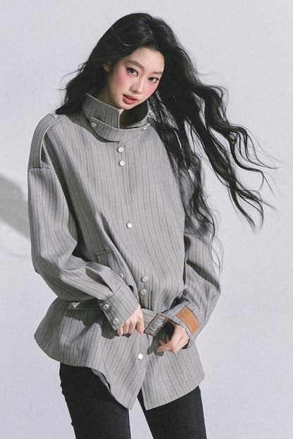 Autumn Striped Slimming Jacket