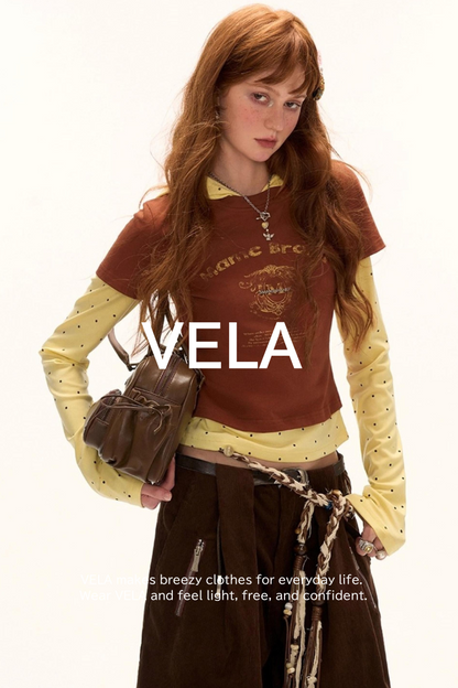 Unique Polka Dot Hooded Long Sleeve T-Shirt