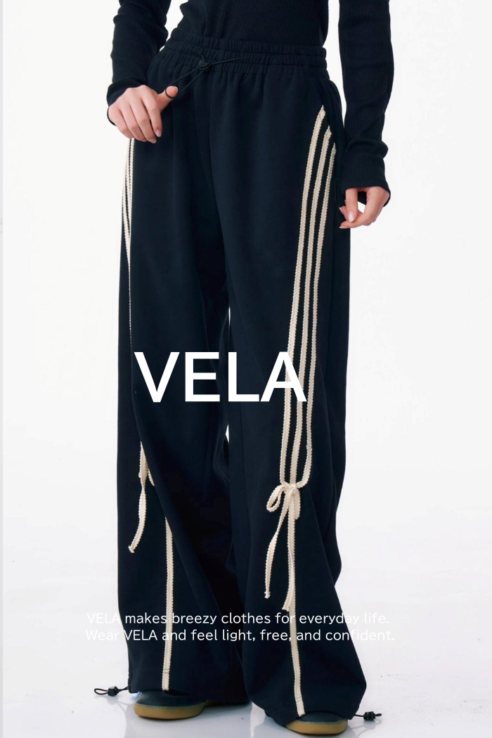 Drape Tie Straight Leg Sweatpants