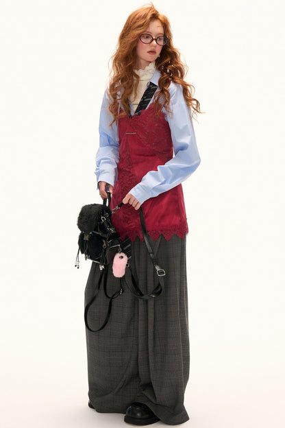 Autumn Lace Satin Camisole Dress