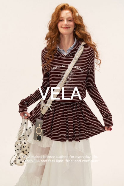 Striped Hoodue Tunic Top