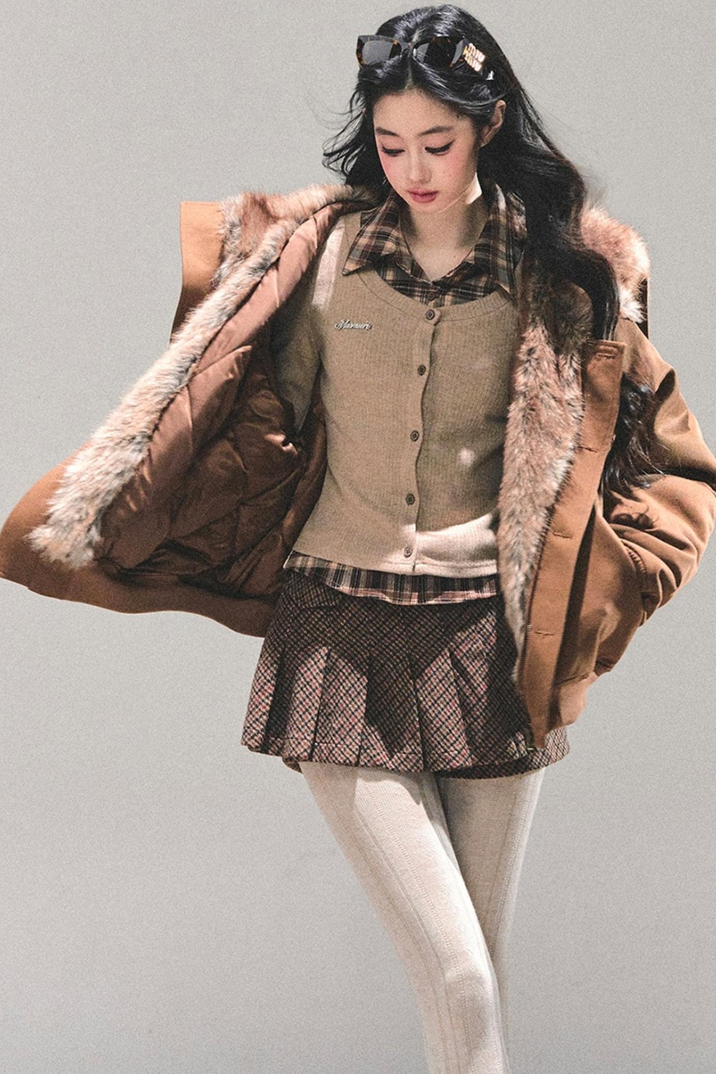 Hepburn-Style Quilted Winter Coat