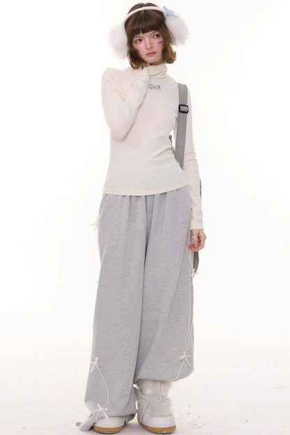 Autumn Retro High Neck Knitted Top