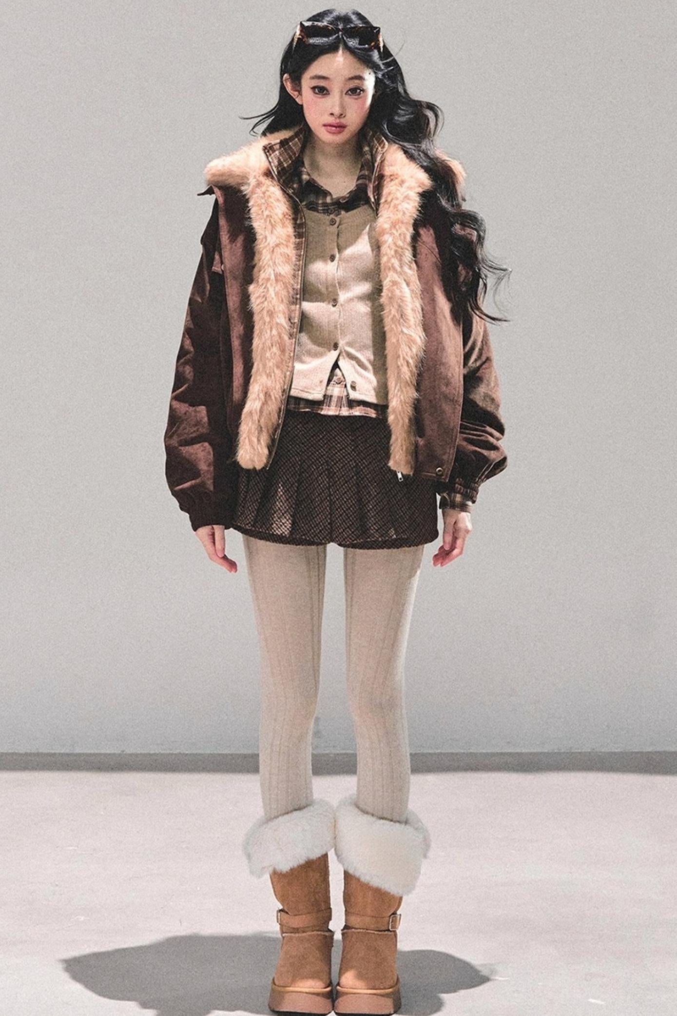 Plaid Padded Cotton Jacket