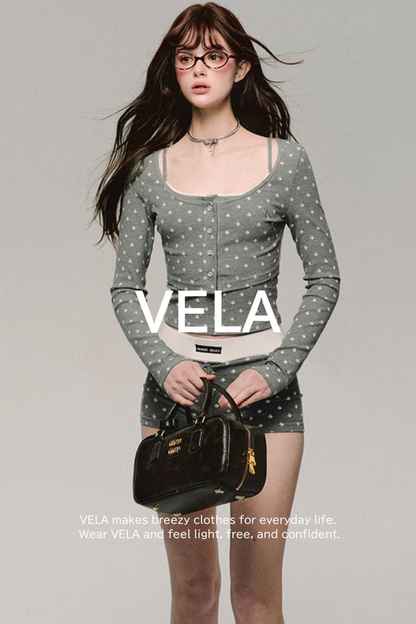 Herbaceous Gray Knit Suit Set-Up