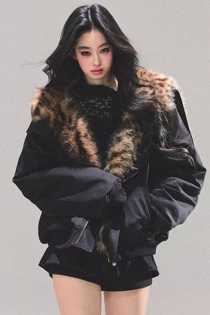 Hepburn-Style Quilted Winter Coat