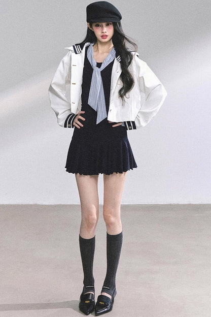 Luxury Denim Cargo Jacket