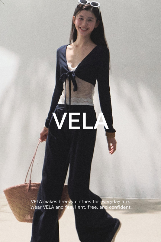 Lace-Up Top & Wide Leg Pants Set-Up