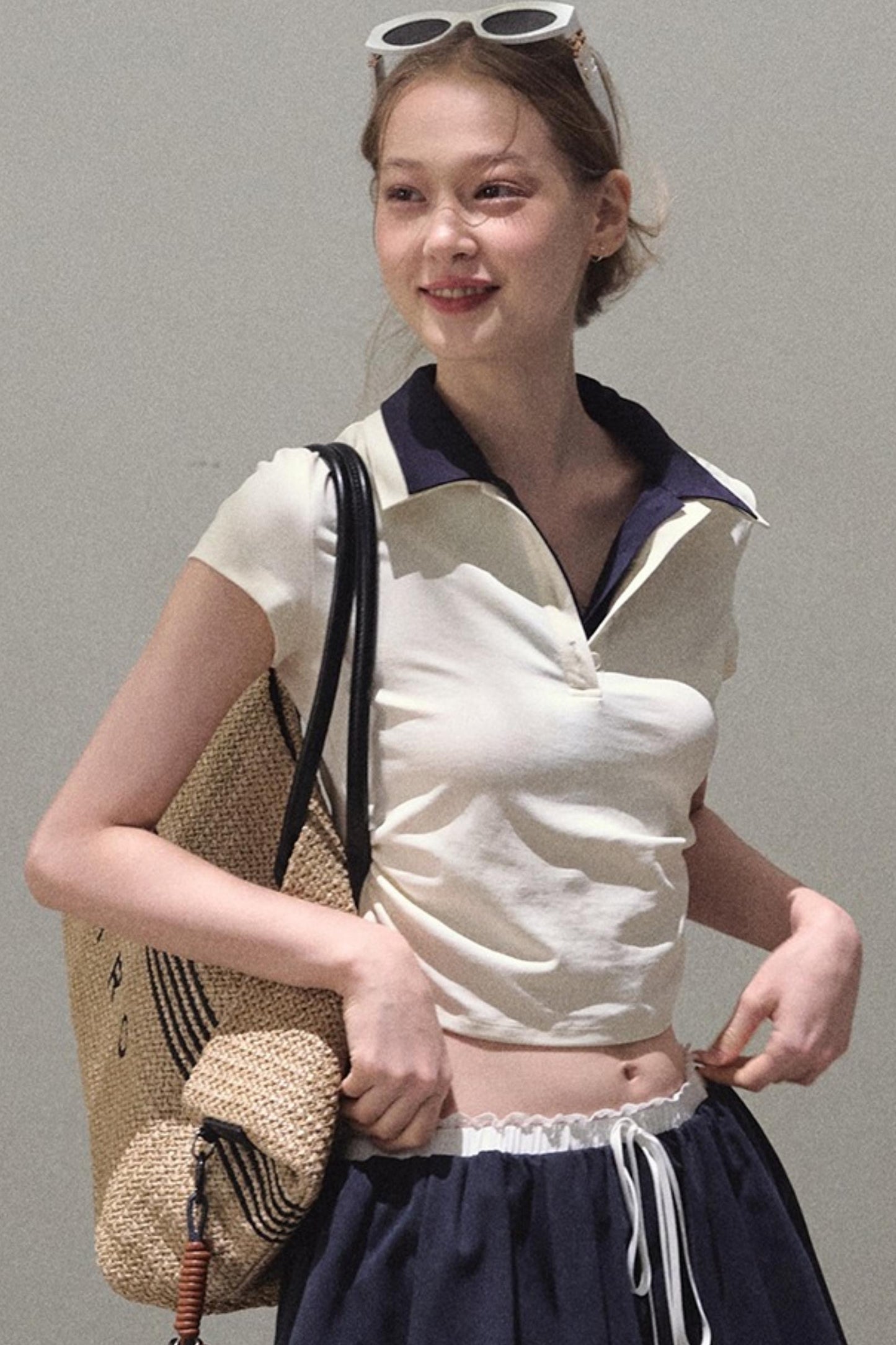 Vintage Lace Poncho Polo Skirt Set-Up