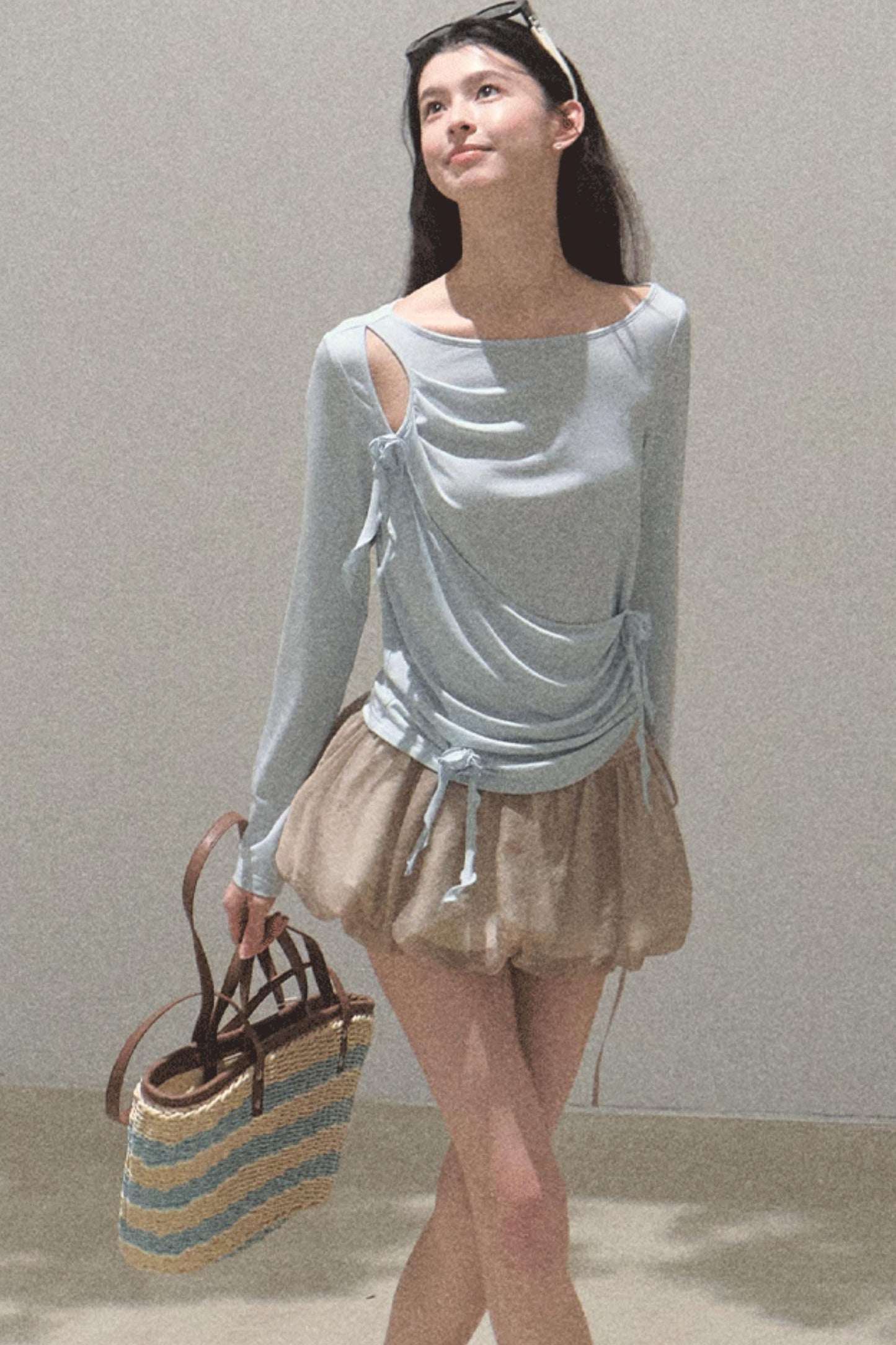 Floral Peplum Culottes Skirt Set