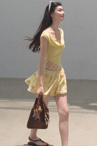 Rising Check Slim-Fit T-Shirt