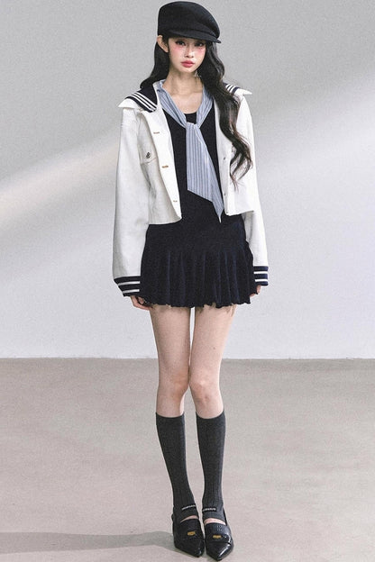 Luxury Denim Cargo Jacket