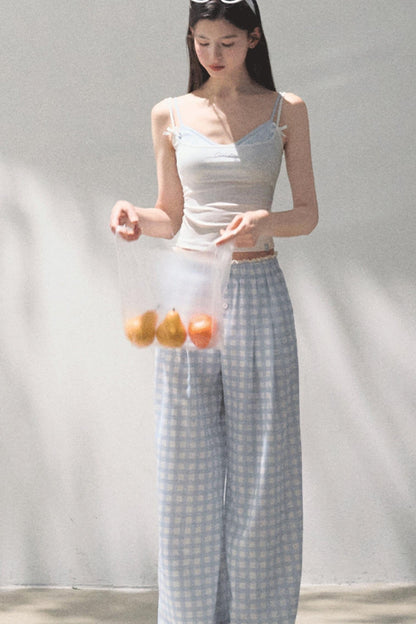 Wide-Leg Tencel Hemp Pants