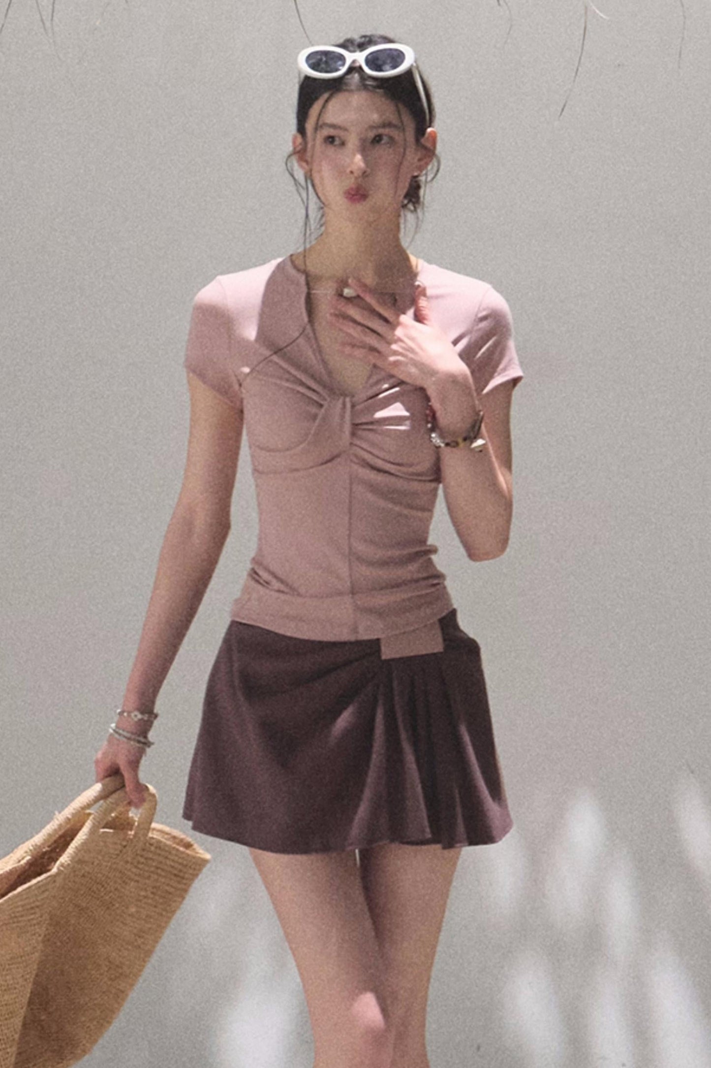 Cool Beaded V-Neck Tee