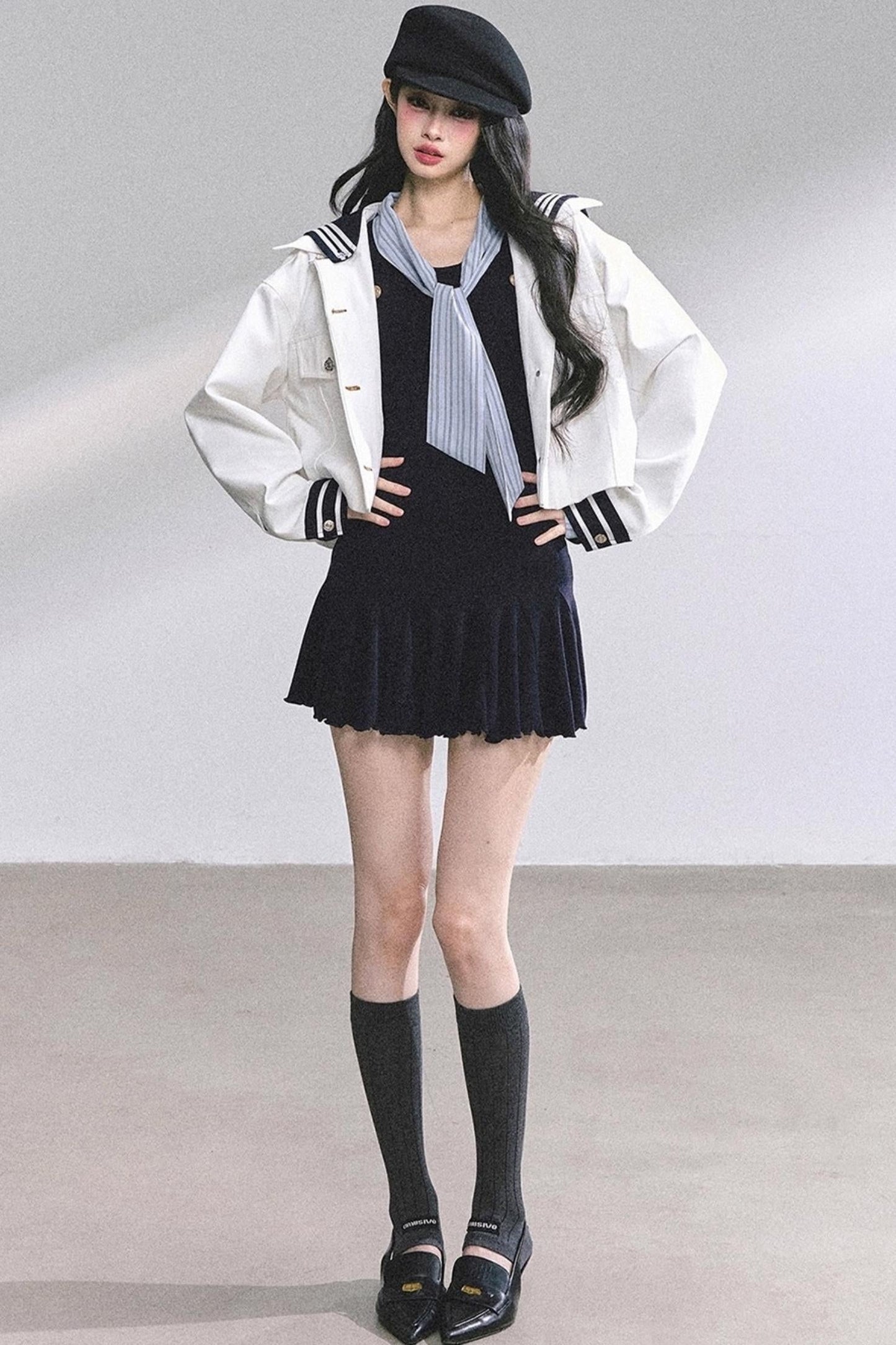 Luxury Denim Cargo Jacket