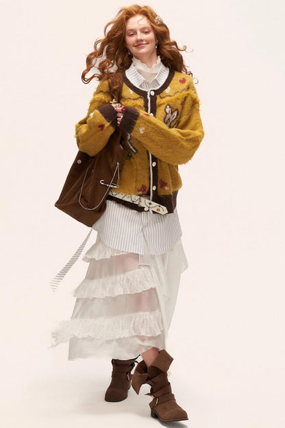 Micro-Sheer Long Skirt