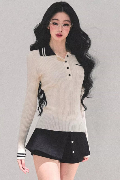 American Knit Polo Sweater