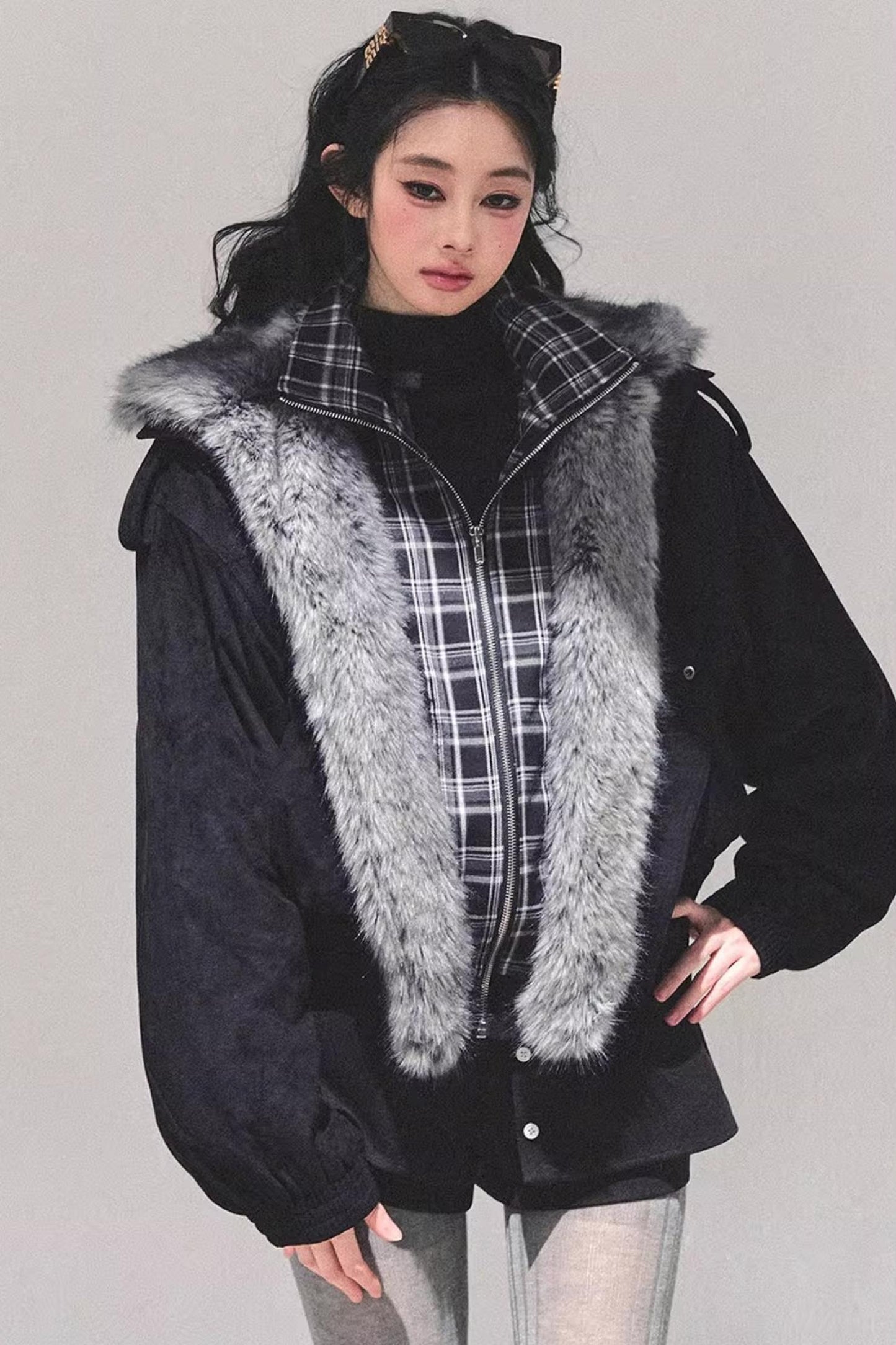 Plaid Padded Cotton Jacket