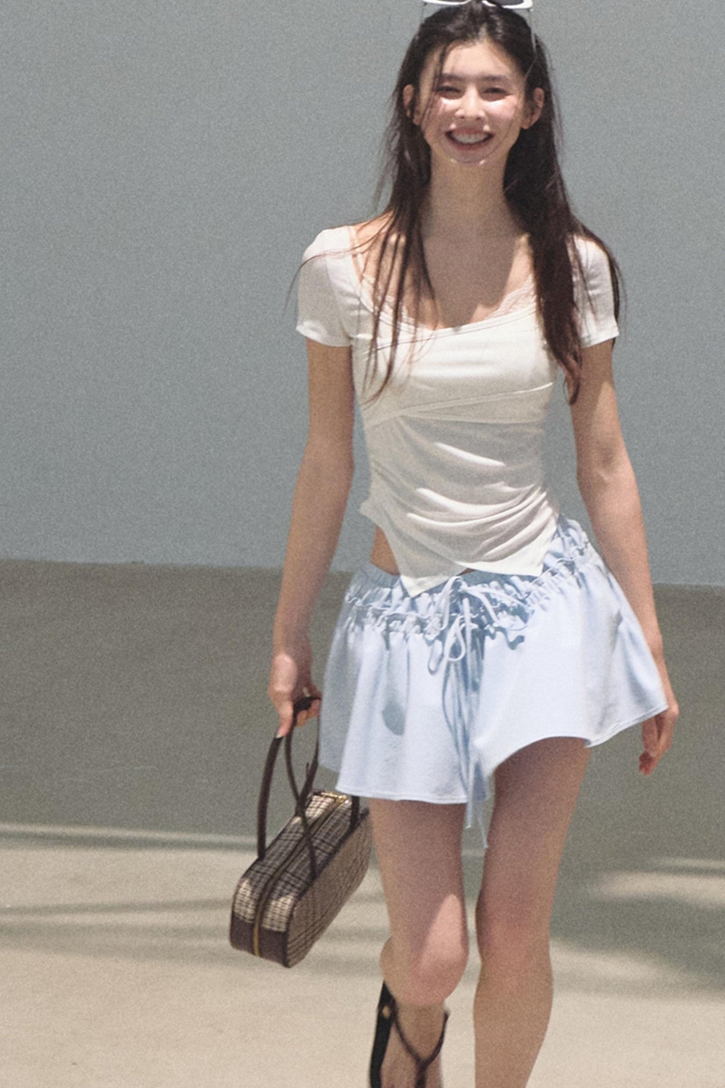 Embroidered Puffy A-Line Skirt