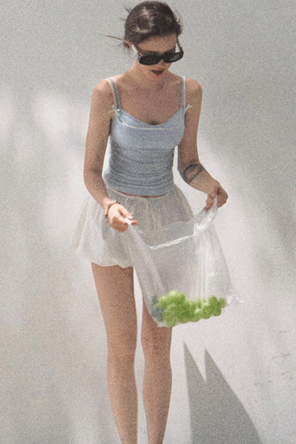 Stretch Chambray Camisole Set