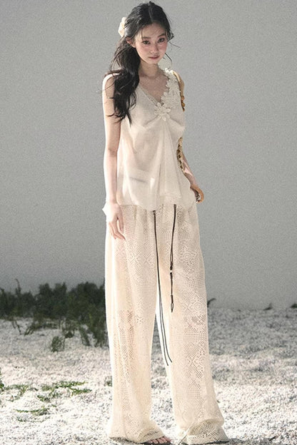 Silent Rose Semi-Sheer Lace T-Shirt