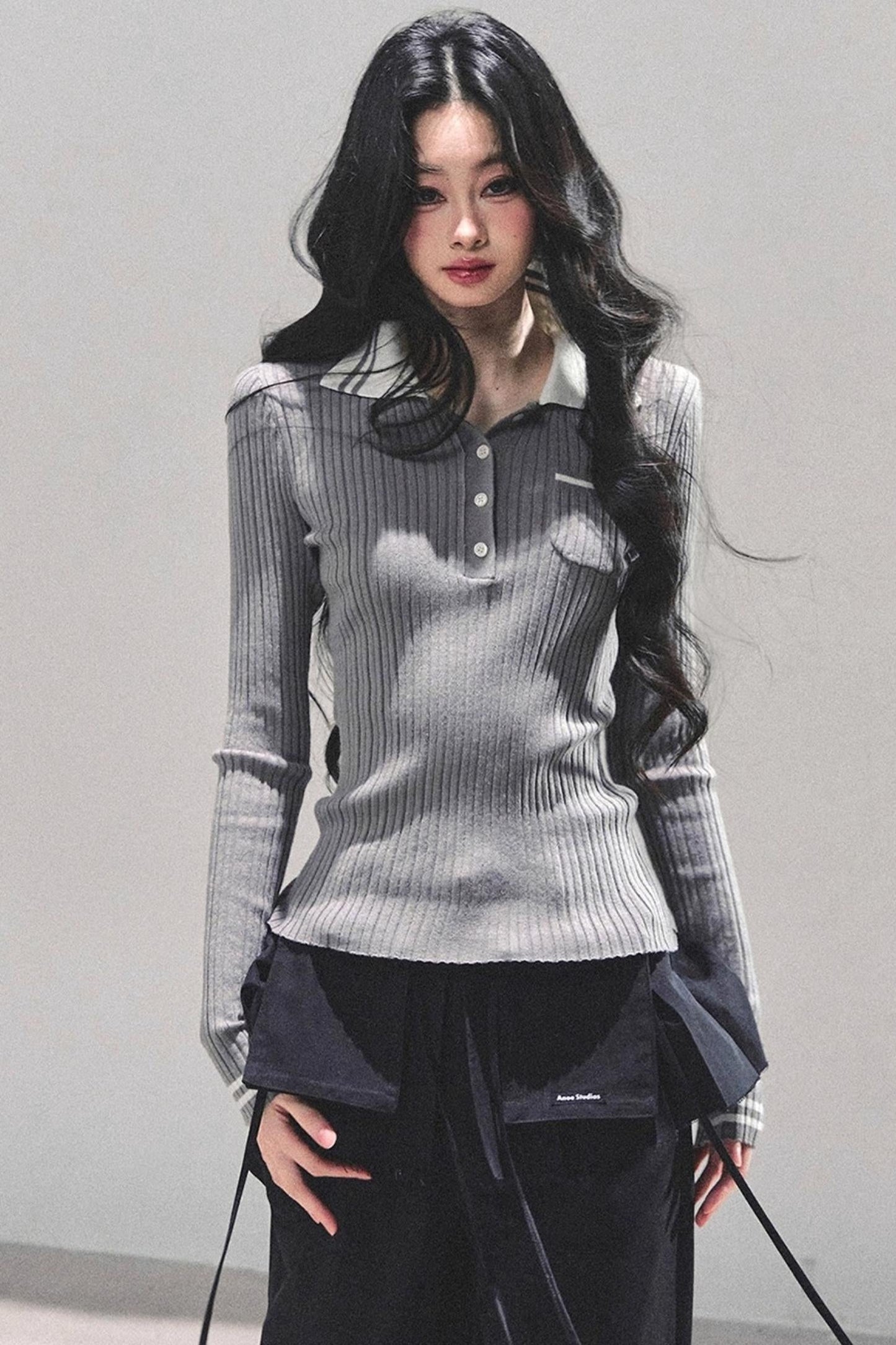 American Knit Polo Sweater