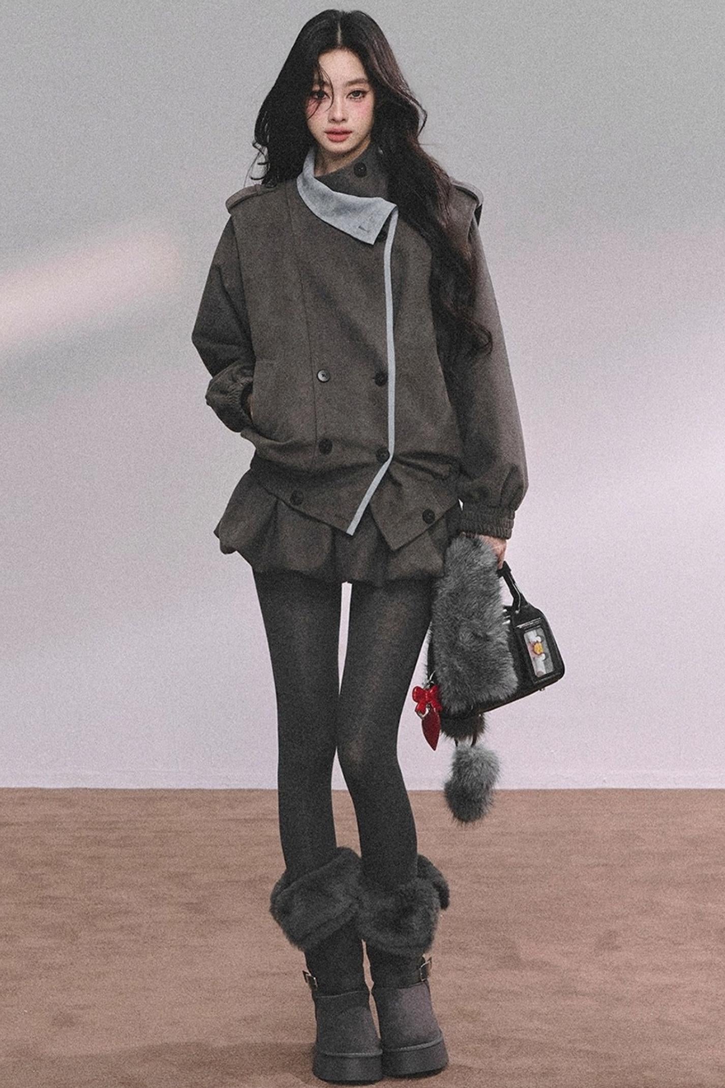 French Autumn Blazer Suit Set-Up