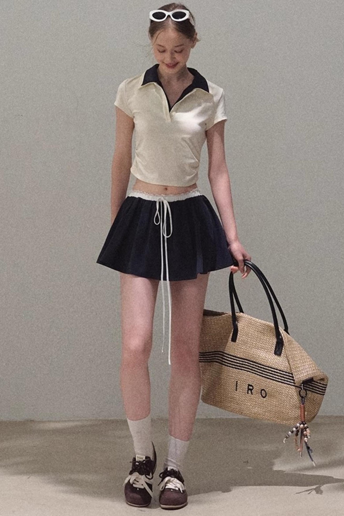 Vintage Lace Poncho Polo Skirt Set-Up