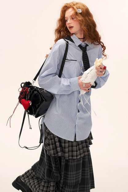 Long Striped Long Sleeve Shirt