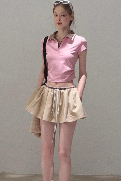 Vintage Lace Poncho Polo Skirt Set-Up