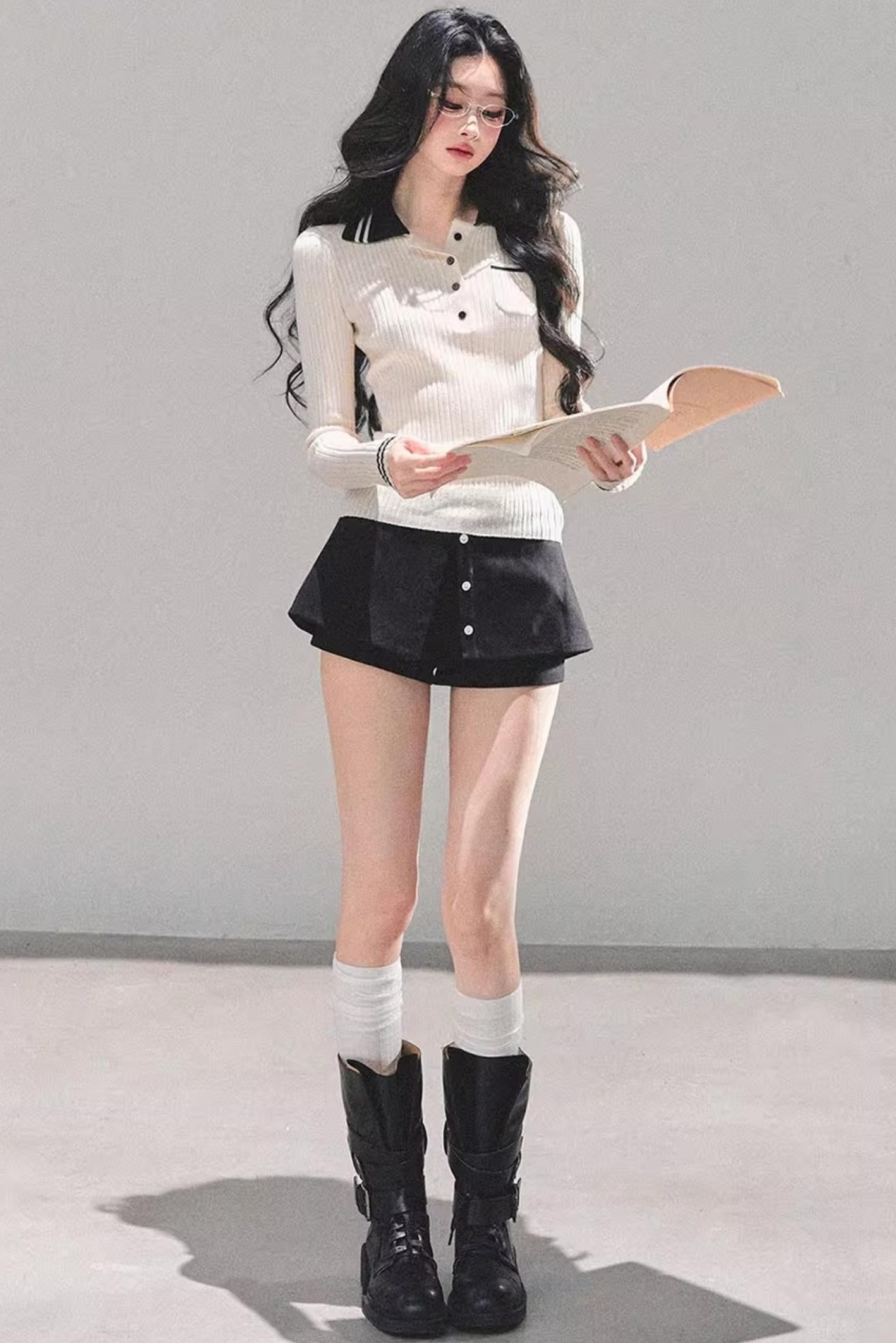 American Knit Polo Sweater