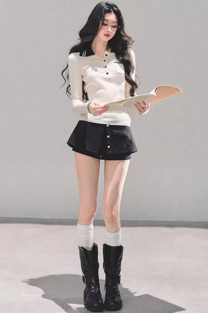 American Knit Polo Sweater