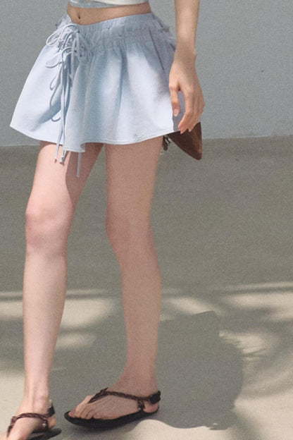 Embroidered Puffy A-Line Skirt